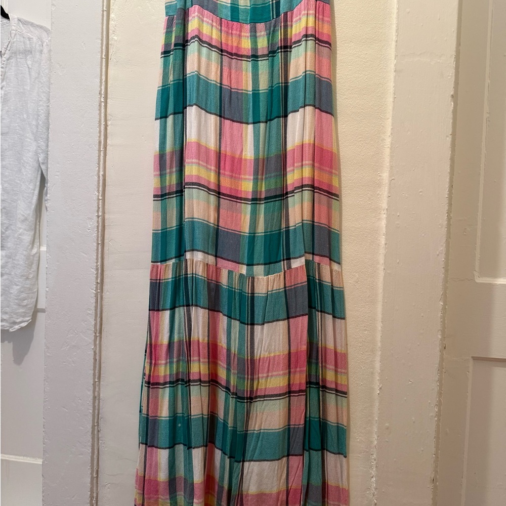 Multicolor Plaid Maxi dress